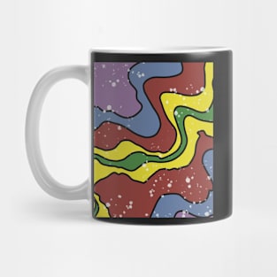 Rich Earthy Abstract Retro Liquid Swirls Mug